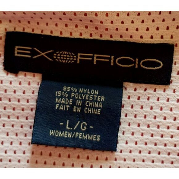 ExOfficio Shirt Women’s Red Fishing Hiking Vented Roll-Tab Quick Dry - Large - Picture 6 of 12